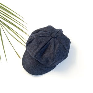 Navy Blue Newsboy Cap – Baby & Toddler Flat Cap, Gatsby Ring Bearer Hat, Rustic Boys Wedding Outfit, Photo Prop, 0–10 Years