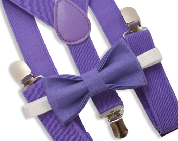 Regency Bow Tie & Suspenders Set - Ring Bearer and Groomsman Outfit, Rustic Wedding, All Sizes Baby to Adult