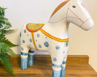 Dala Horse candle holder. Swedish horse. Scandinavian home decor