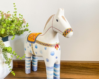 Dala Horse candle holder. Swedish horse. Scandinavian home decor