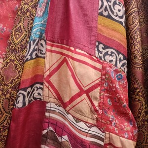 patchwork silk  kimono