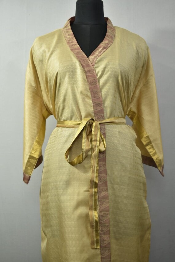 Womens Kimono Robe, Womens Dressing Gown, Vintage… - image 1