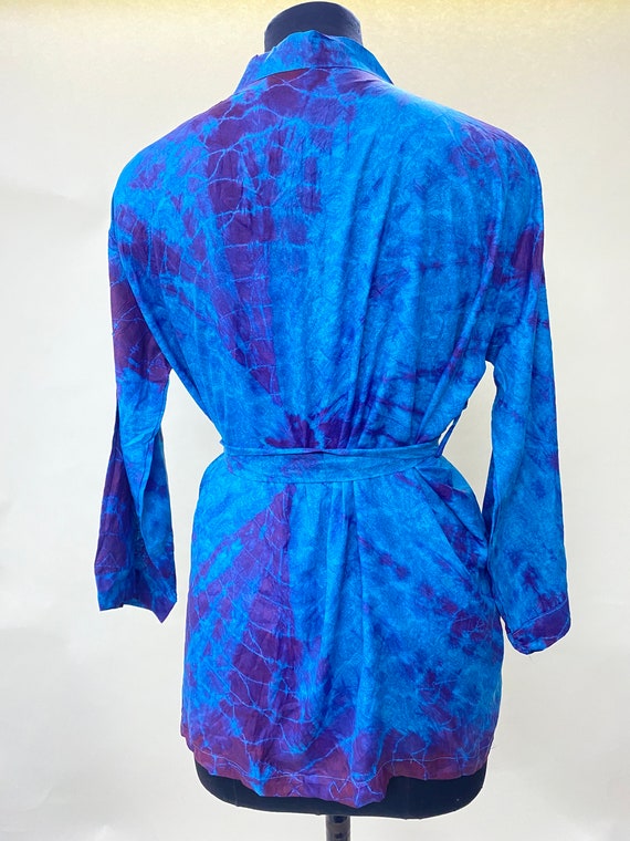 Ocean Breeze Elegance: Women's Tie-Dye Beach Kimo… - image 6