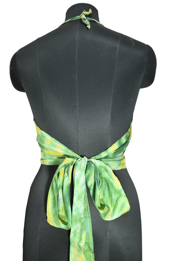 Green & yellow Blouse Women's tops, Tie dye top, … - image 2