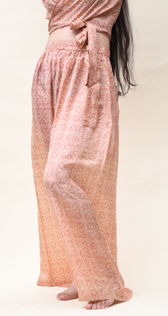Trendy Cream & Brown robe Top - Boho Style Hippie… - image 7