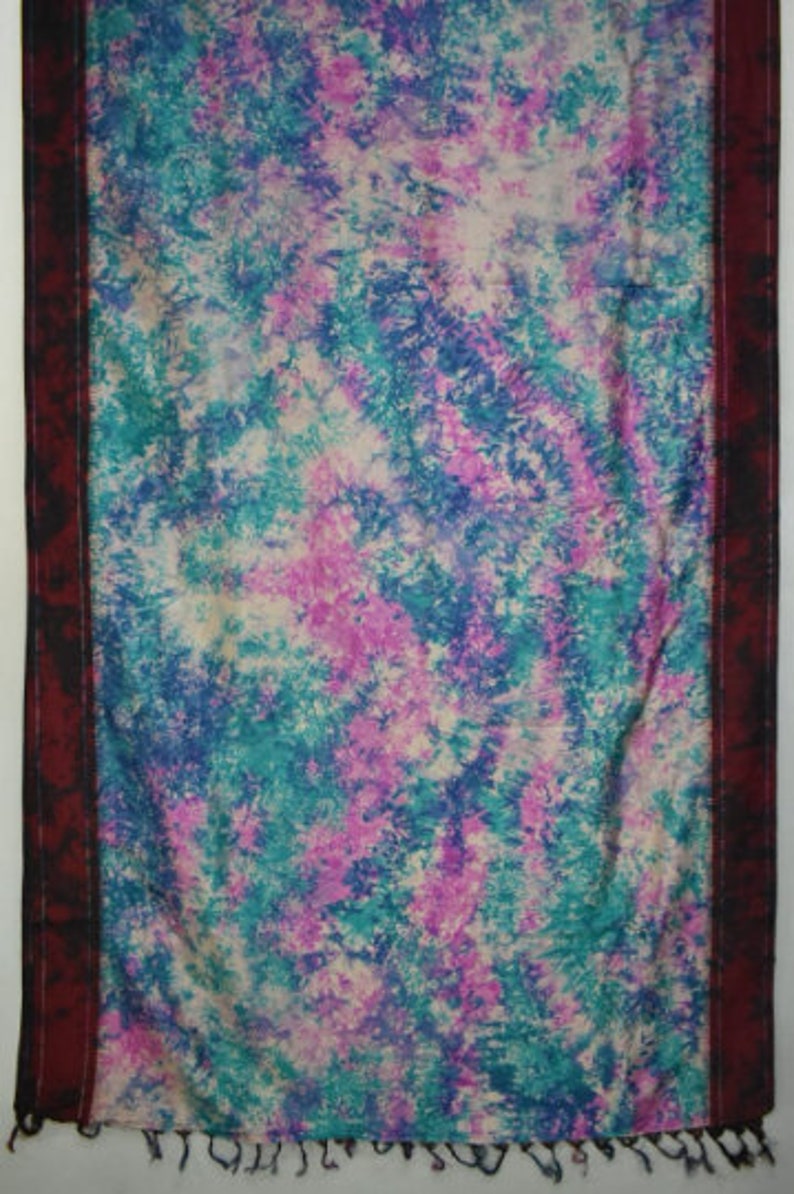 Beautiful colorful saree Indian vintage Saree 100% Pure Silk Tie & dye Indian Sari Fabric 5yard Sewing Craft Bollywood Fashion Saree image 7