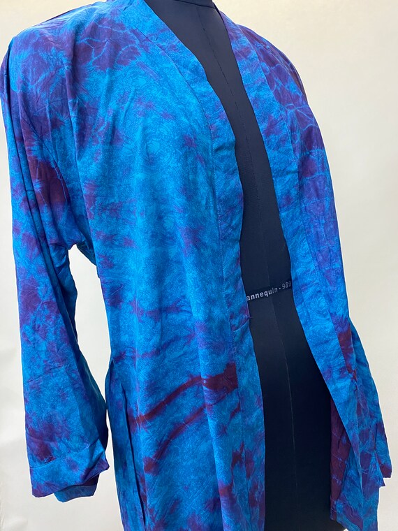 Ocean Breeze Elegance: Women's Tie-Dye Beach Kimo… - image 5