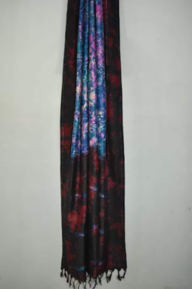 Beautiful colorful saree Indian vintage Saree 100% Pure Silk Tie & dye Indian Sari Fabric 5yard Sewing Craft Bollywood Fashion Saree image 6