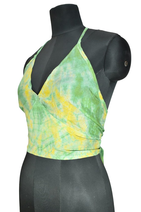 Green & yellow Blouse Women's tops, Tie dye top, … - image 3