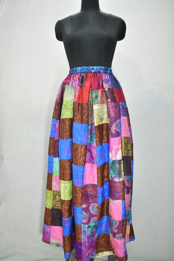 colorful skirt patchwork skirt sewing pattern 100… - image 1