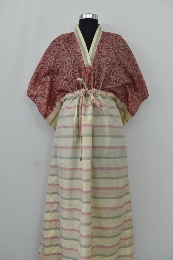 women's silk kimono dress/silk kaftan dress/Indian