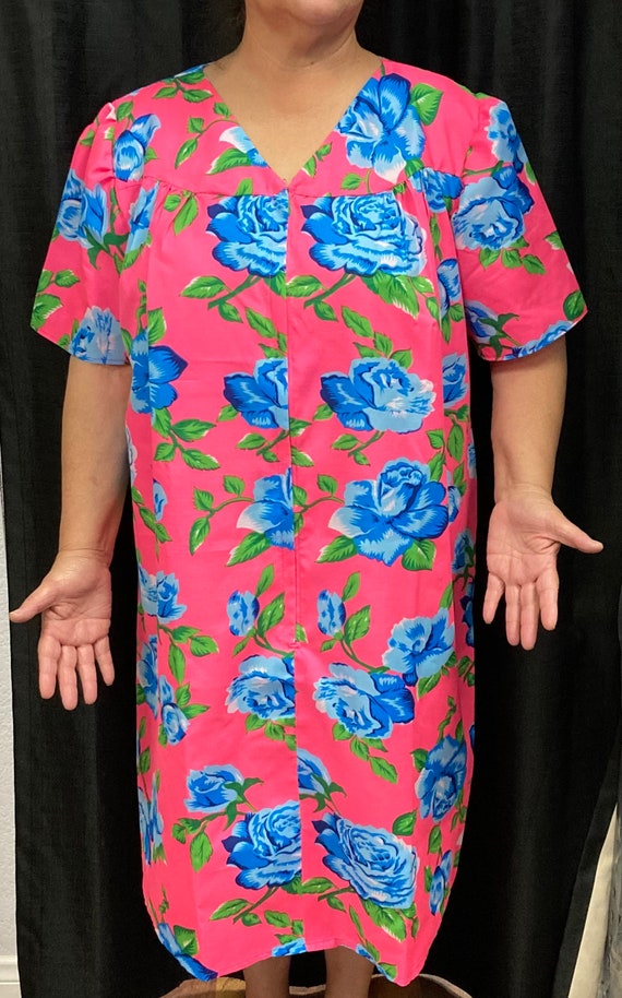 Handmade Small Batch Muumuu Tunic Womens Dress Floral Design XL X