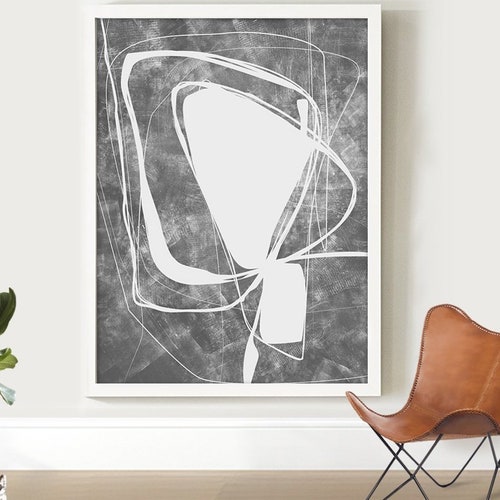 Abstract Painting Print Gray Art Print Large Wall Art - Etsy