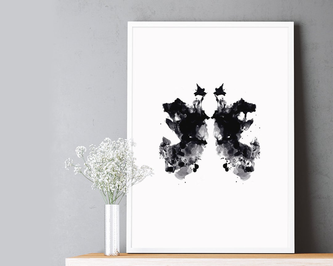 Rorschach Inkblot Test, Black Butterfly, Abstract Watercolor Shape ...