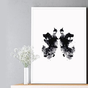 Rorschach Inkblot Test, Black Butterfly, Abstract Watercolor Shape ...