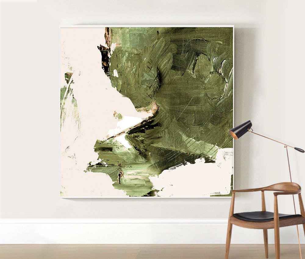 Abstract Painting Green Art Print Modern Art Original Etsy