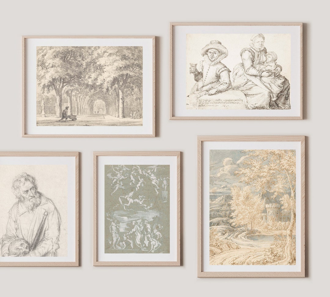 Gallery Wall Digital Prints Set Vintage Wall Art Antique Etsy