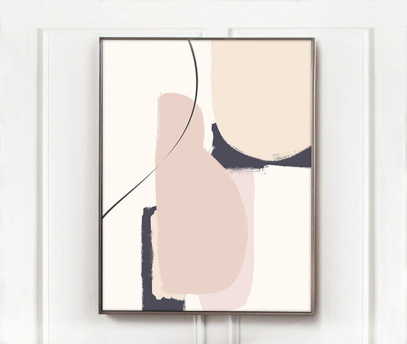 Large Wall Art Abstract Art Prints Pastel Colors Art Prints Etsy