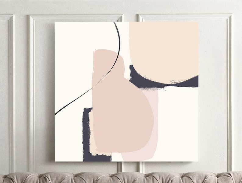 Large Wall Art Abstract Art Prints Pastel Colors Art Prints Etsy