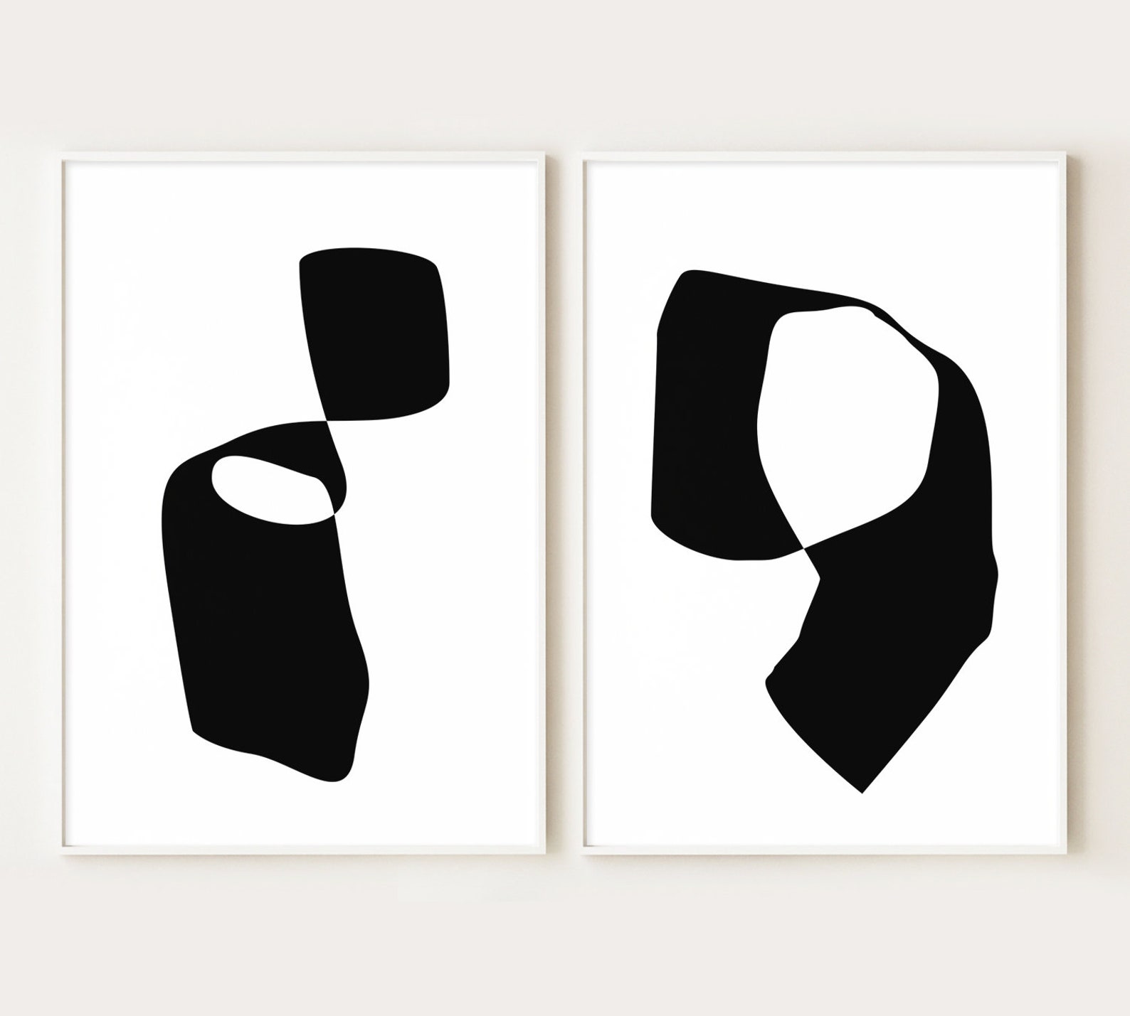 Large Abstract Art Set of 2 Prints A0 Size Art Prints Etsy