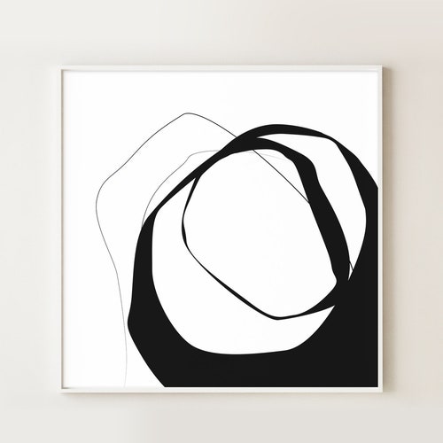 Black White Art Print Abstract Art Printable Minimalist Art - Etsy