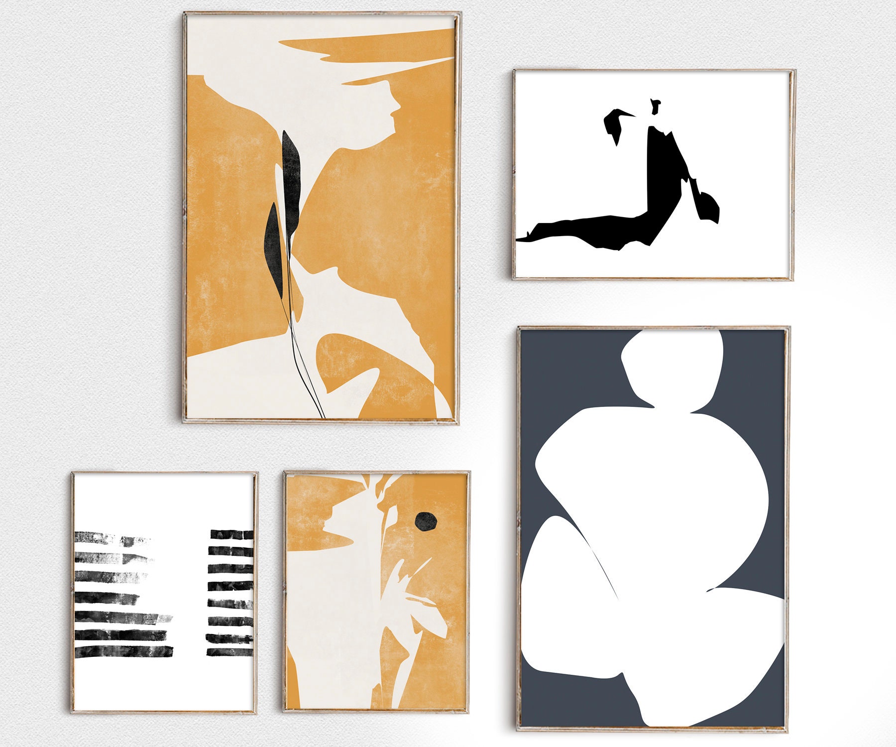 Art Prints Set of 5 Gallery Wall Set Abstract Art Prints | Etsy