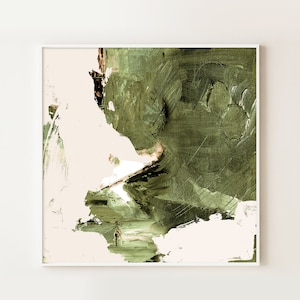 Abstract Painting, Green Art Print, Modern Art, Original Painting, Minimalist Print, Digital Download, Interior Design, Forest Green Decor