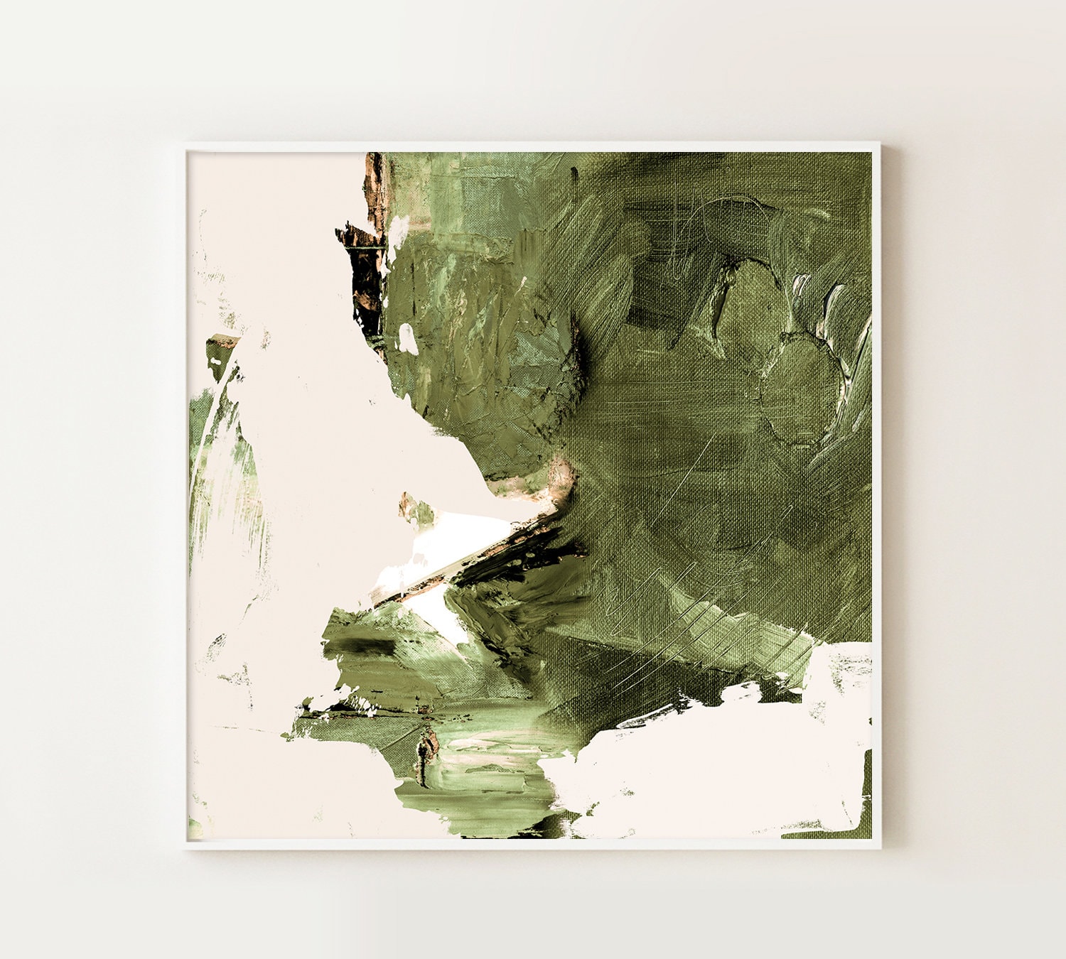 Abstract Painting Green Art Print Modern Art Original Etsy