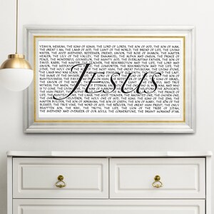 80 Names of Jesus From the Bible | Printable Wall Art | 6 Sizes for ...