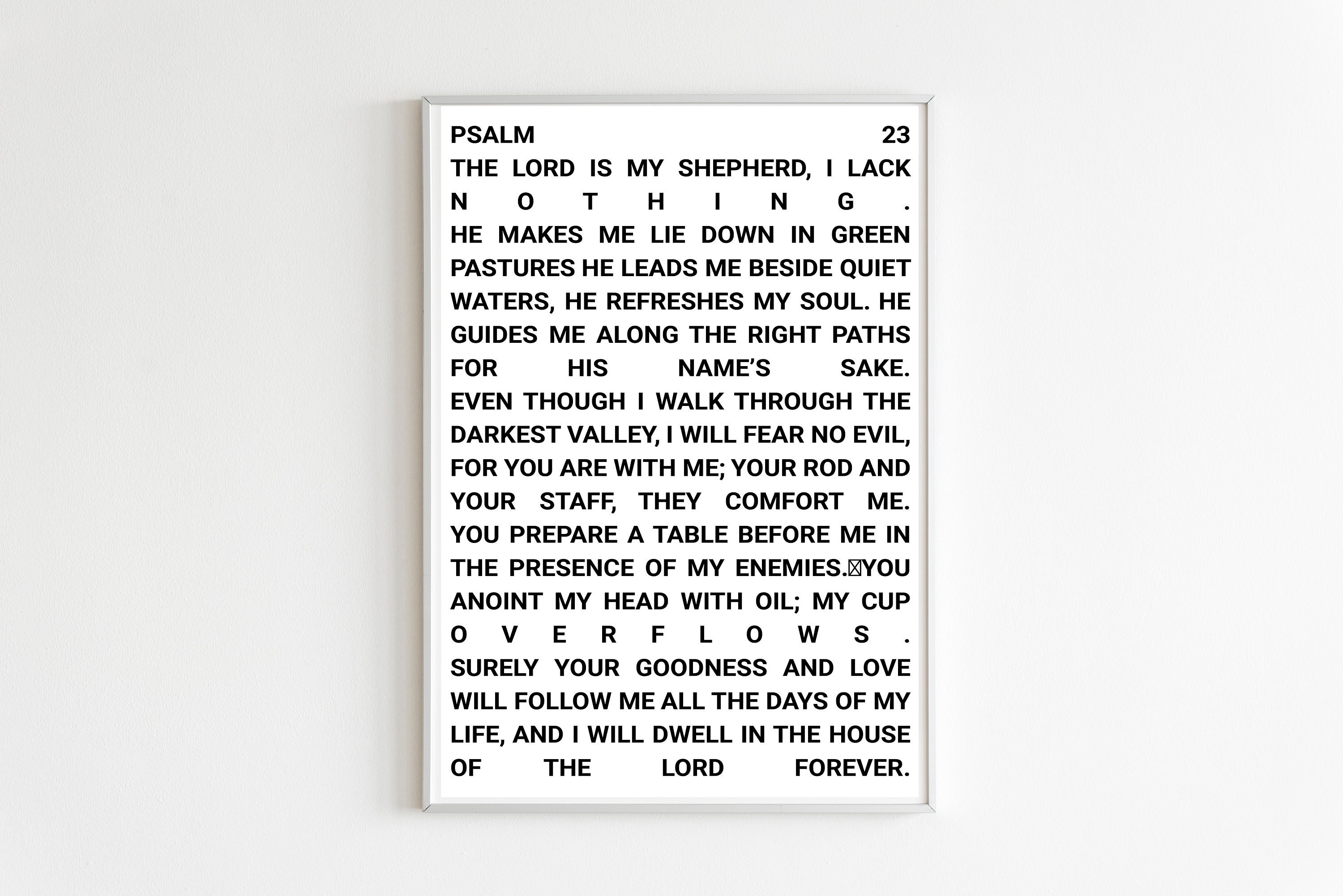 Printable Bible Verse psalm 23 Wall Art 5 Different Poster Sizes For 