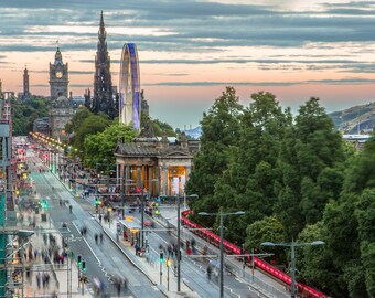 Edinburgh - Princes Street during the Festival Fringe