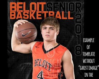 SENIOR BANNER TEMPLATE-Photoshop Digital Download- volleyball football wrestling sports 24x36 inch