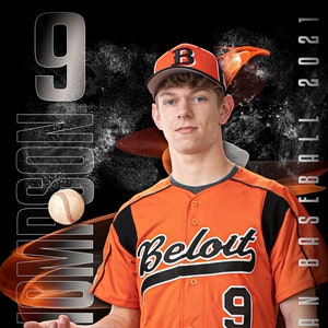 Baseball Softball SPORTS TEMPLATE 36x72 inch 200dpi Photoshop Digital Download  banner Senior Sports poster Senior Banner design PSD