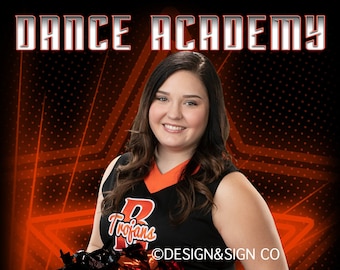 SPORTS TEMPLATE Photoshop Digital Download 24x36 inch banner for dance, competitive dance, cheer, competitive cheer, photographer&#39;s template