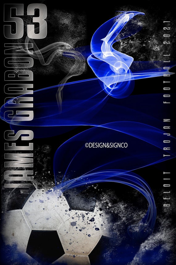 SOCCER TEMPLATE 24x36 inch 300dpi Photoshop Digital Download  banner Senior Sports poster Senior Banner design PSD