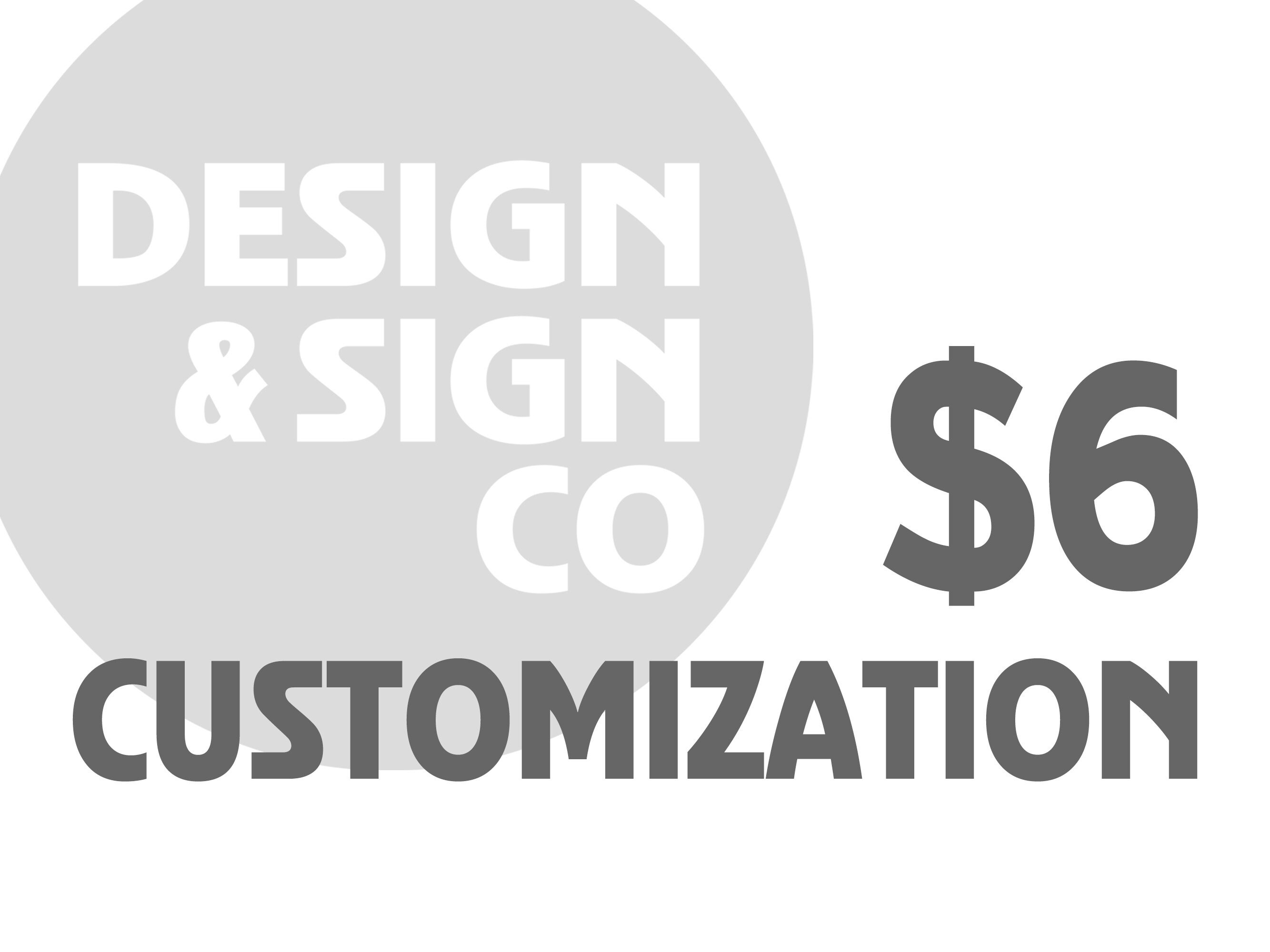 CUSTOMIZATION *We add your photos for you
