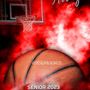 May include: A basketball with red and white smoke behind it. The text "GRAYCIN Arroyo" is at the top of the image. The text "SENIOR 2023 LADY LIONS basketball" is at the bottom of the image.