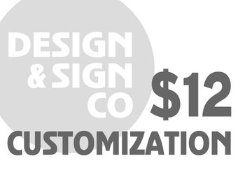 CUSTOMIZATION *We add your photos for you