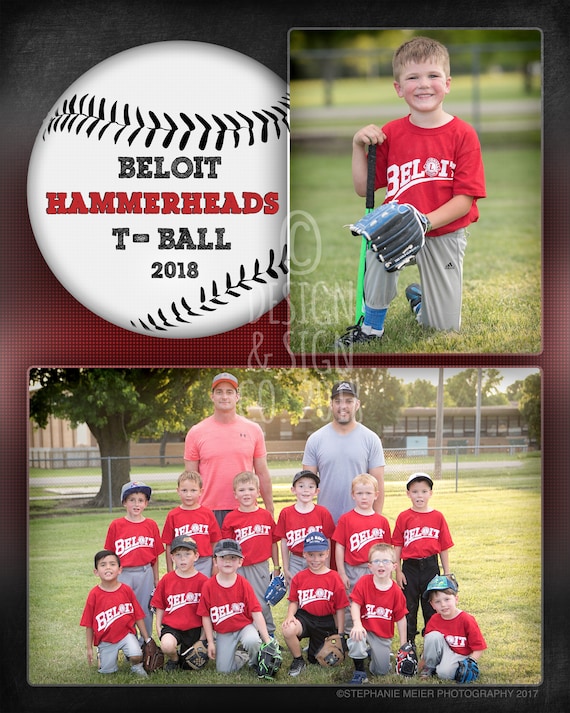 Instant Download** Photoshop Baseball, Softball, Sports Memory Mate 8x10 collage team background PSD for PHOTOSHOP layered easy design