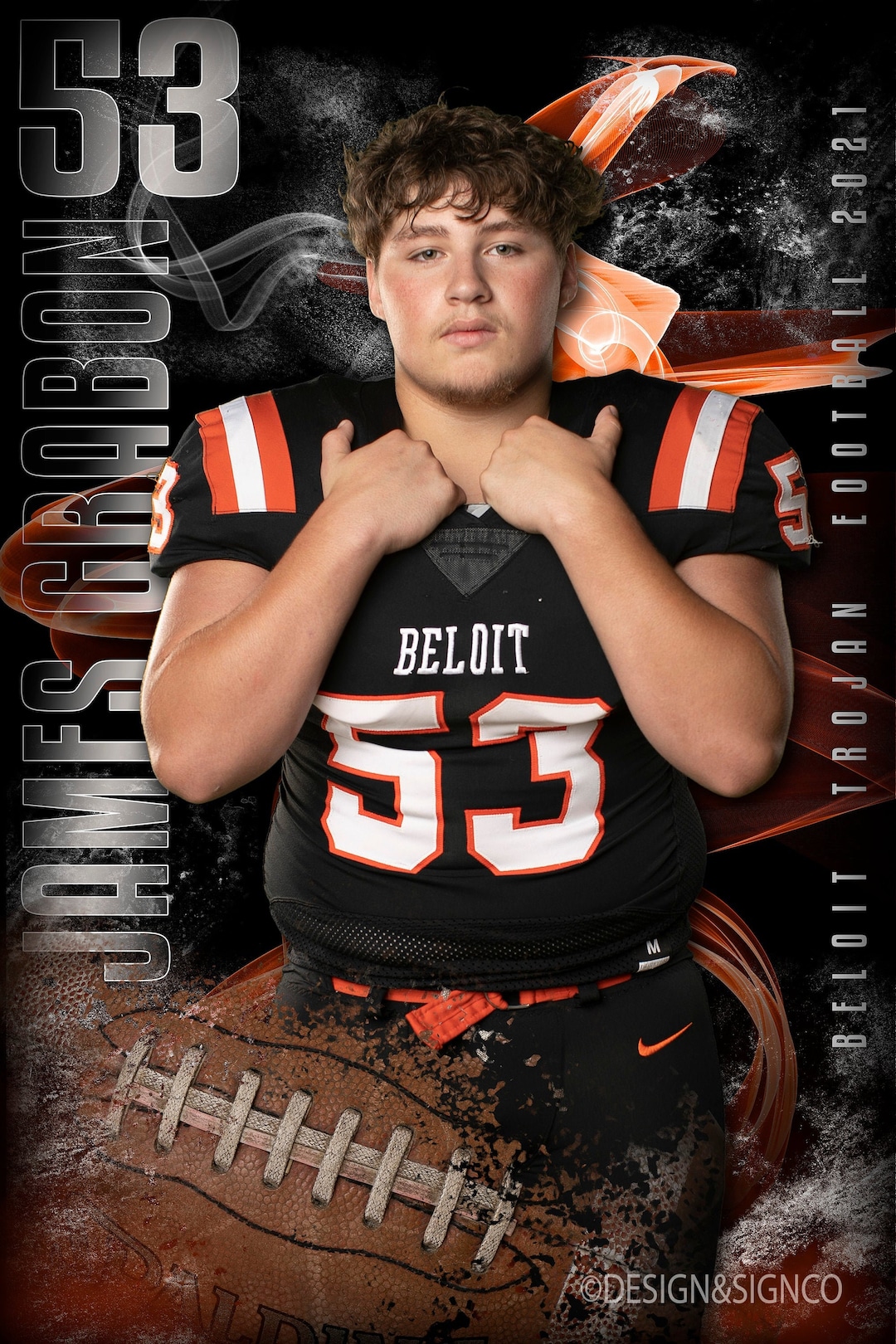 Football SPORTS TEMPLATE Digital Download 24X36 Inch/2x3ft