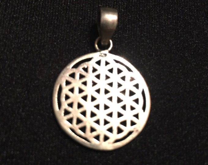 Mandala - flower of life - sterling silver pendant - spiritual jewelry