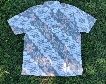 Men’s batik button up shirt