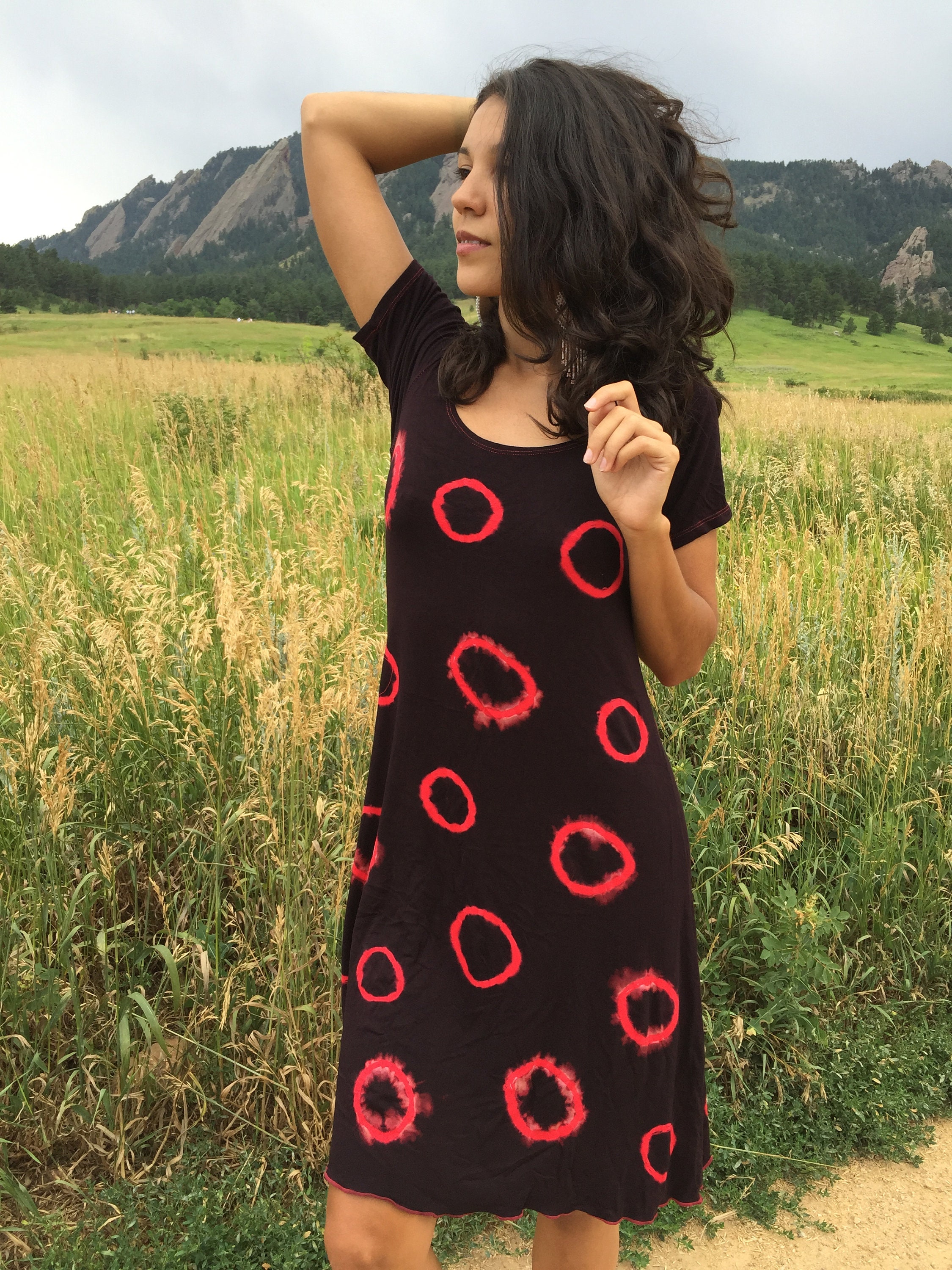 Phish Donut Dye Back Strap Sleeve Dress
