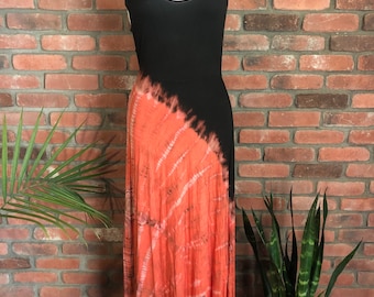 Tie dye cross back Maxi dress