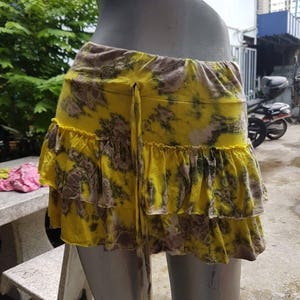Tie dye mini skirt with ruffles
