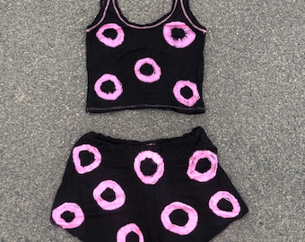 Phish donut -Pink fishman donut crop/short set!