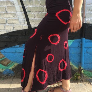 Phish Donut Dye Tie Dye Slit Maxi Skirt