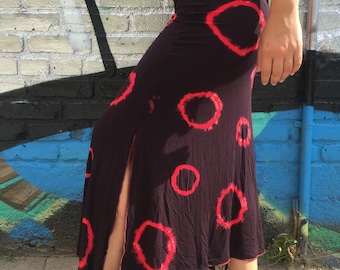 Phish Donut Dye Tie Dye Slit Maxi Skirt