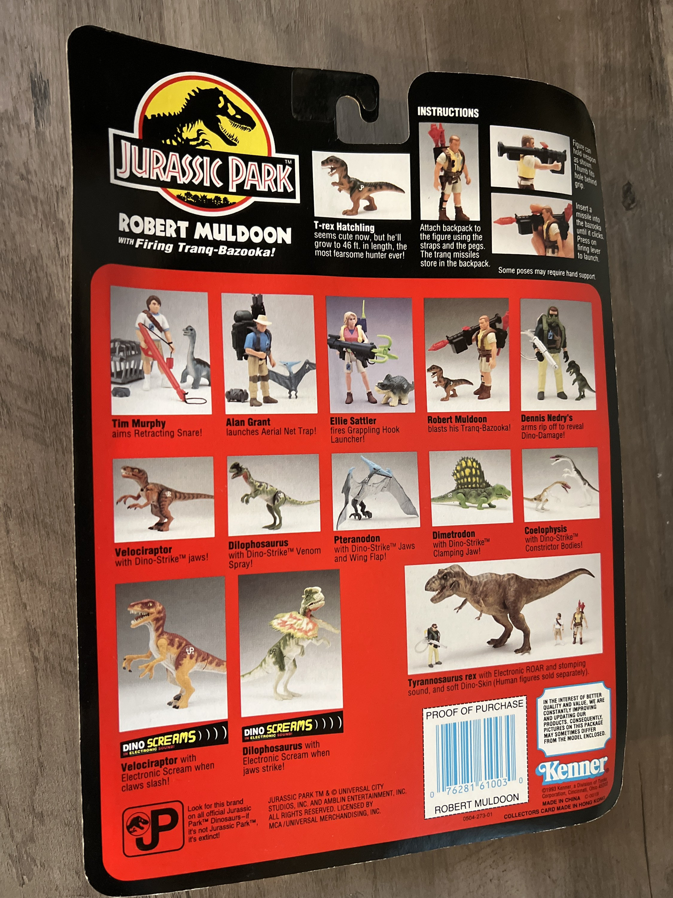 Figurine Kenner Jurassic Park Spinosaure - Modèle Scream JP39, 12 Cm, Vintage 1993, Occasion