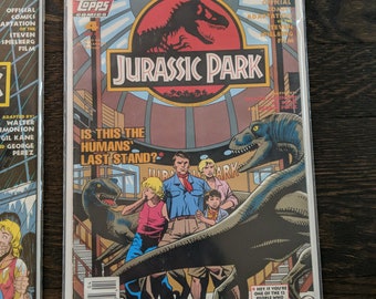 Vintage Jurassic Park Comic Books Set: 1993 Topps Issues 1-4
